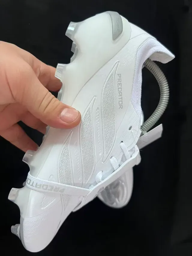 Adidas White Gray Low-Cut Synthetic Upper Firm-Ground Soccer Shoes 12