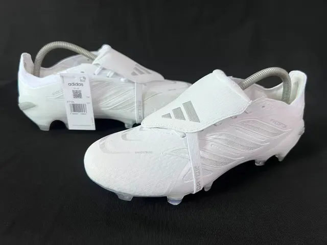 Adidas White Gray Low-Cut Synthetic Upper Firm-Ground Soccer Shoes 13