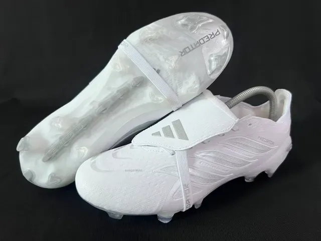 Adidas White Gray Low-Cut Synthetic Upper Firm-Ground Soccer Shoes 14
