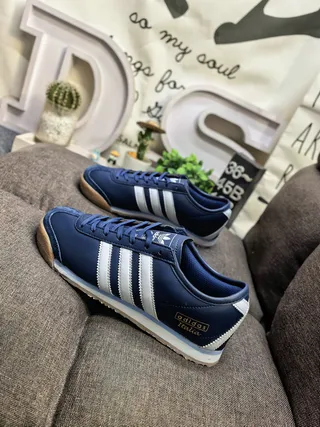 Adidas White Green Leather Upper Three Stripes Lifestyle Sneakers 7