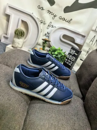 Adidas White Green Leather Upper Three Stripes Lifestyle Sneakers 9