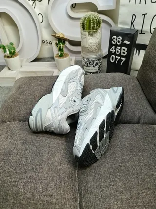 Adidas White Green Sole Mesh And Synthetic Overlays Chunky Sneakers 6