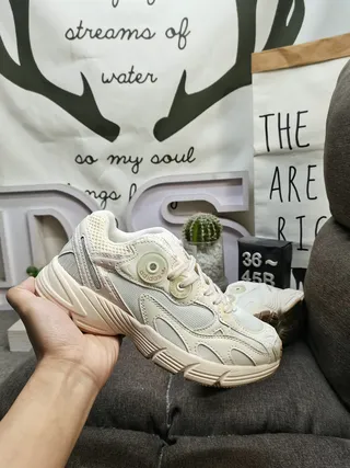 Adidas White Green Sole Mesh And Synthetic Overlays Chunky Sneakers 15