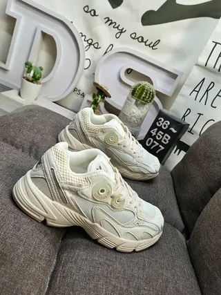 Adidas White Green Sole Mesh And Synthetic Overlays Chunky Sneakers 19