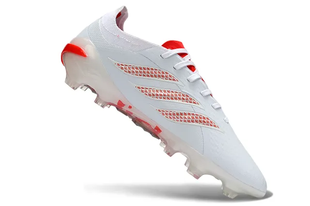 Adidas White Pink Low-Cut Synthetic Upper Transparent Molded Sole Firm-Ground Soccer Shoes 2