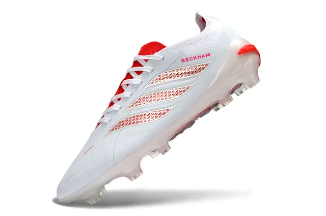 Adidas White Pink Low-Cut Synthetic Upper Transparent Molded Sole Firm-Ground Soccer Shoes 3
