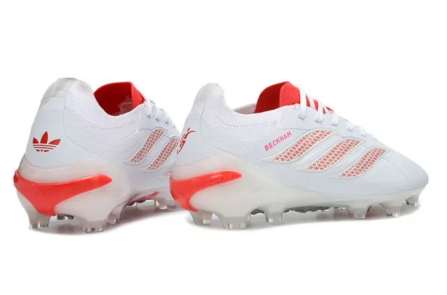 Adidas White Pink Low-Cut Synthetic Upper Transparent Molded Sole Firm-Ground Soccer Shoes 5