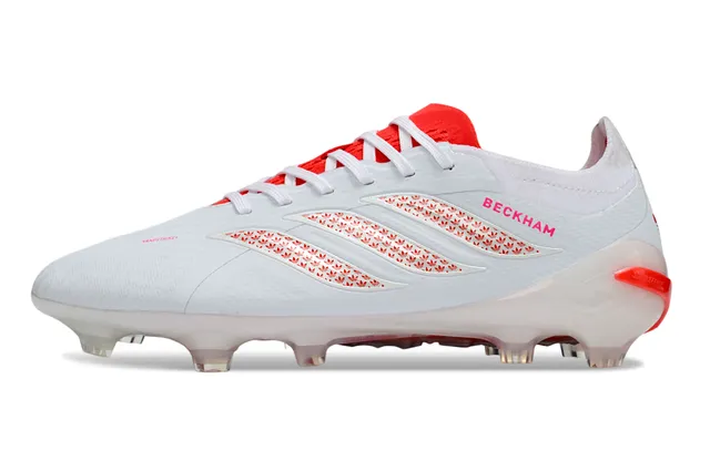 Adidas White Pink Low-Cut Synthetic Upper Transparent Molded Sole Firm-Ground Soccer Shoes 7