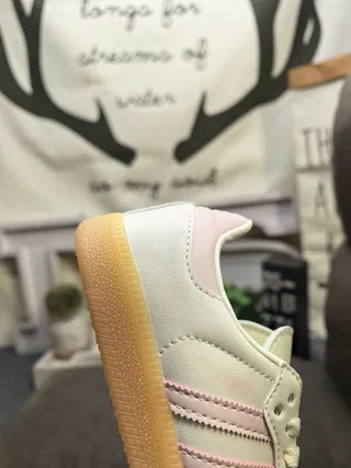 Adidas White Pink Low-Top Three-Stripe Side Panel Lifestyle Sneakers 3