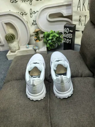 Adidas White Three-Stripe Water-Repellent Lifestyle Sneakers 8