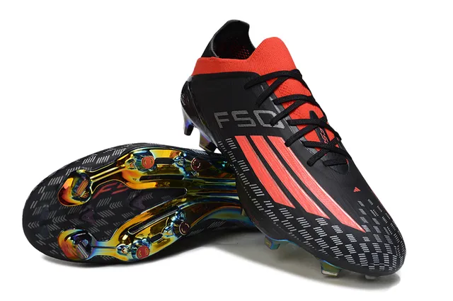 Adidas X Black Red Low-Cut Sock-Fit Collar Firm-Ground Soccer Shoes 4