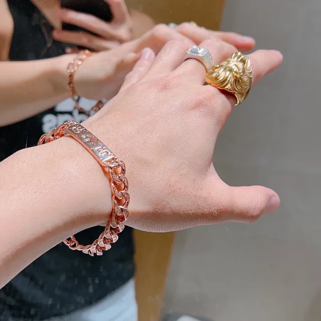 Adidas x Gucci Curb Chain Engraved Bracelet 6