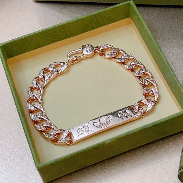 Adidas x Gucci Curb Chain Engraved Bracelet 7