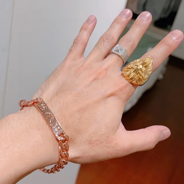 Adidas x Gucci Curb Chain Engraved Bracelet 9