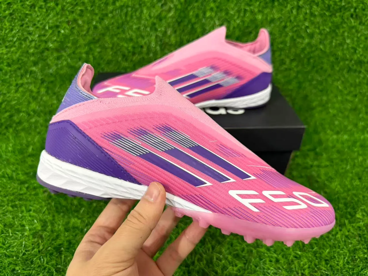 Adidas X Speedflow Rose Violet Pelouse Chaussures de Football 3