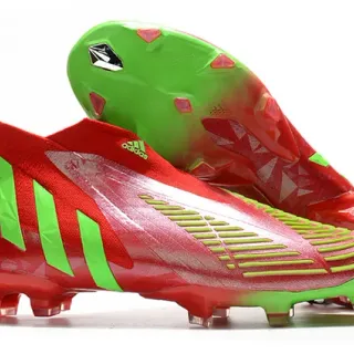Adidas X Speedflow Red and Neon Green Firm-Ground Soccer Shoes