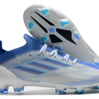 Adidas X Speedflow Translucent White Blue Firm-Ground Soccer Shoes