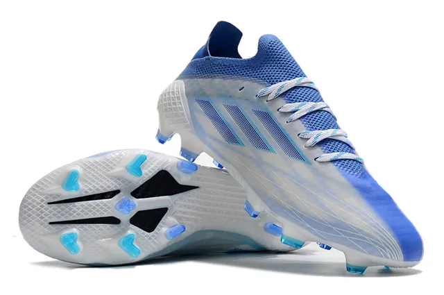 Adidas X Speedflow Translucent White Blue Firm-Ground Soccer Shoes 4