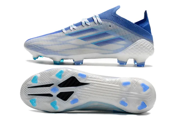 Adidas X Speedflow Translucent White Blue Firm-Ground Soccer Shoes 6