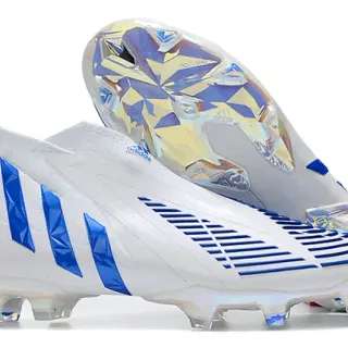 Adidas X Speedflow White Blue Holographic Firm-Ground Soccer Shoes