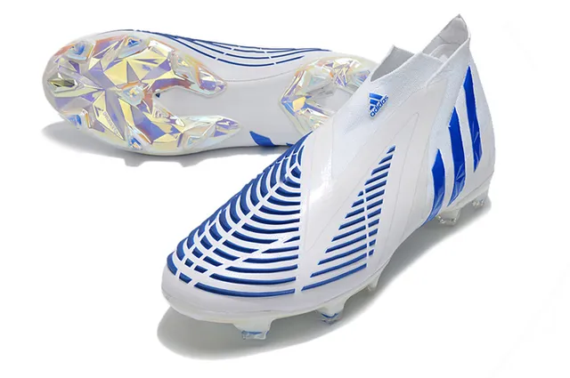 Adidas X Speedflow Blancos Azules Holográficos Firm-Ground Zapatos de Fútbol 7