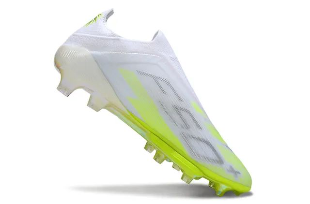 Adidas X White Yellow Low-Cut Sock-Fit Upper Neon Accent Stripes Firm-Ground Soccer Shoes 2