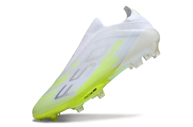 Adidas X White Yellow Low-Cut Sock-Fit Upper Neon Accent Stripes Firm-Ground Soccer Shoes 3