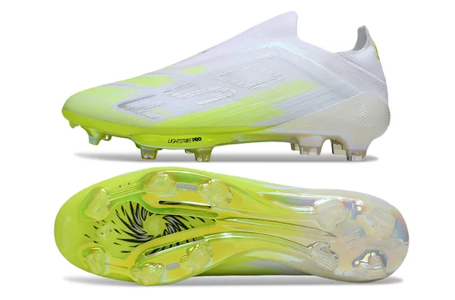 Adidas X White Yellow Low-Cut Sock-Fit Upper Neon Accent Stripes Firm-Ground Soccer Shoes 6
