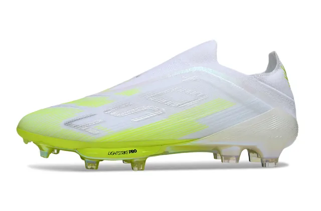 Adidas X White Yellow Low-Cut Sock-Fit Upper Neon Accent Stripes Firm-Ground Soccer Shoes 7