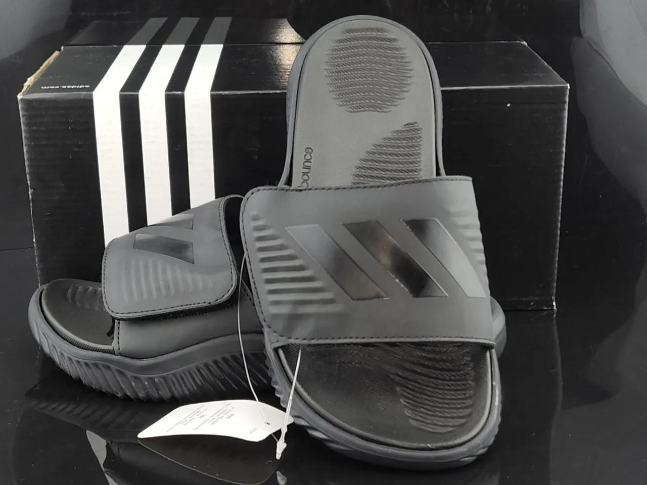 Adidas Yeezy Slide Black Monochrome Slipper 4