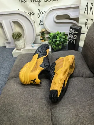 Adidas Yellow Black Chunky Sculpted Midsole Mesh And Synthetic Overlay Construction Lifestyle Sneakers 6