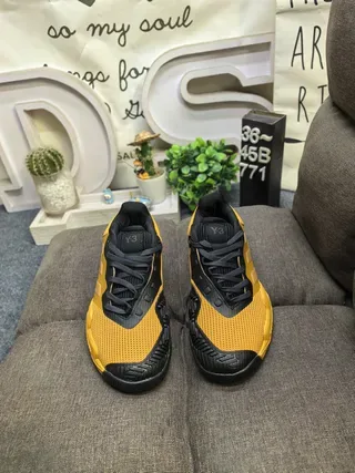 Adidas Yellow Black Chunky Sculpted Midsole Mesh And Synthetic Overlay Construction Lifestyle Sneakers 10