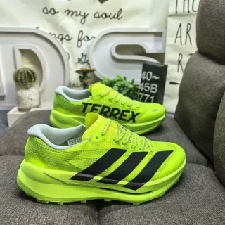 Adidas Jaune Noir Néon Maille Supérieure Trois Rayures Marque Chaussures de Course