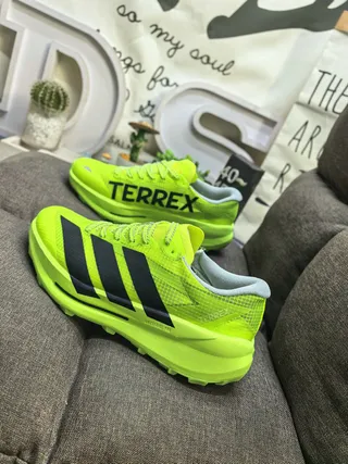 Adidas Jaune Noir Néon Maille Supérieure Trois Rayures Marque Chaussures de Course 7