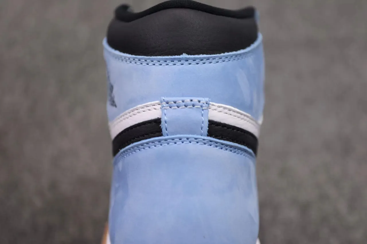 Air Jordan 1 Blue White High-Top Perforated Toe Basketball Shoes 8