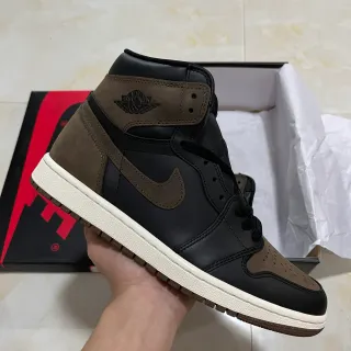 Air Jordan 1 High Black Brown Off-White Basketball Shoes