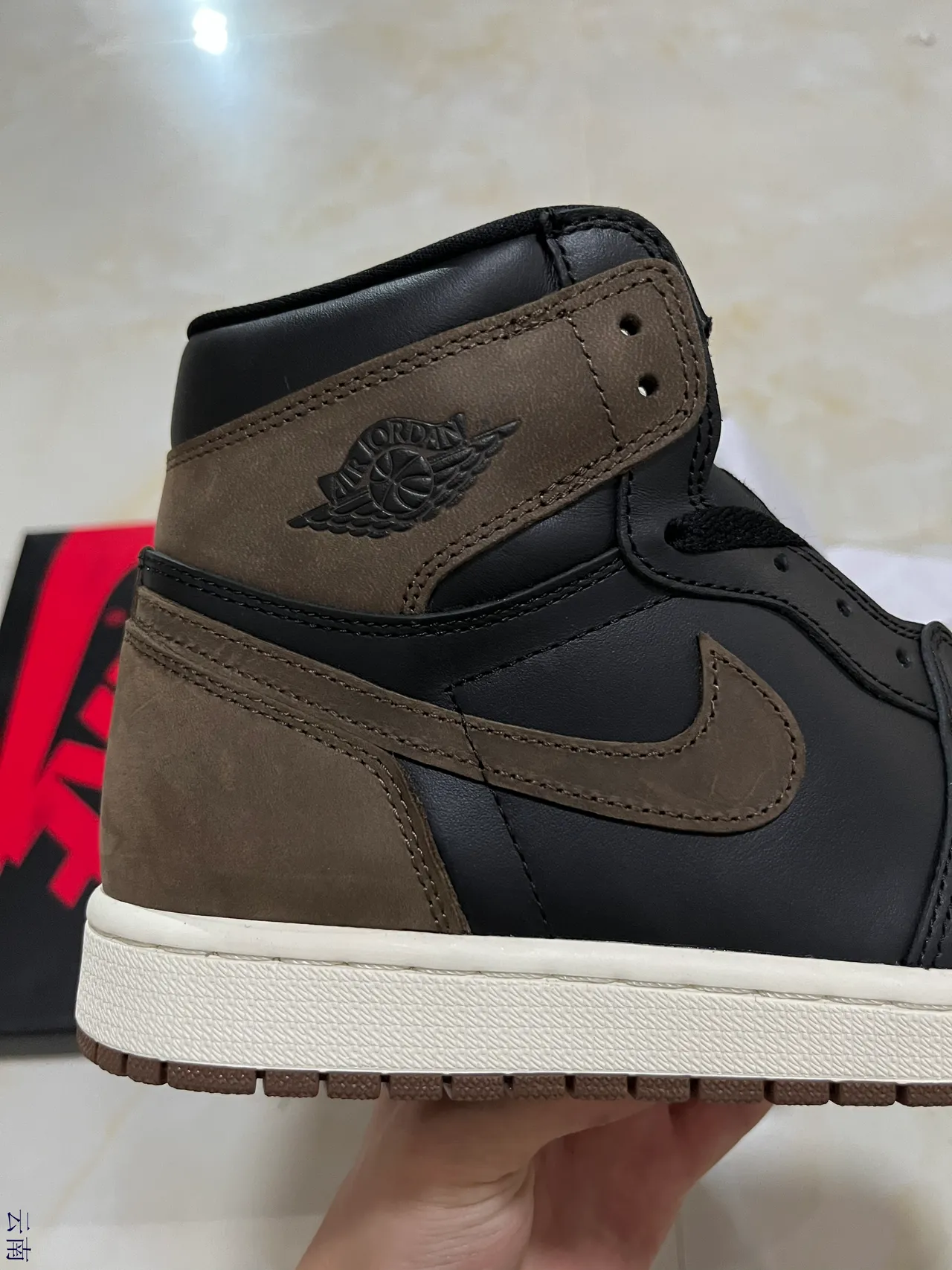 Air Jordan 1 High Black Brown Off-White Basketball Shoes 7