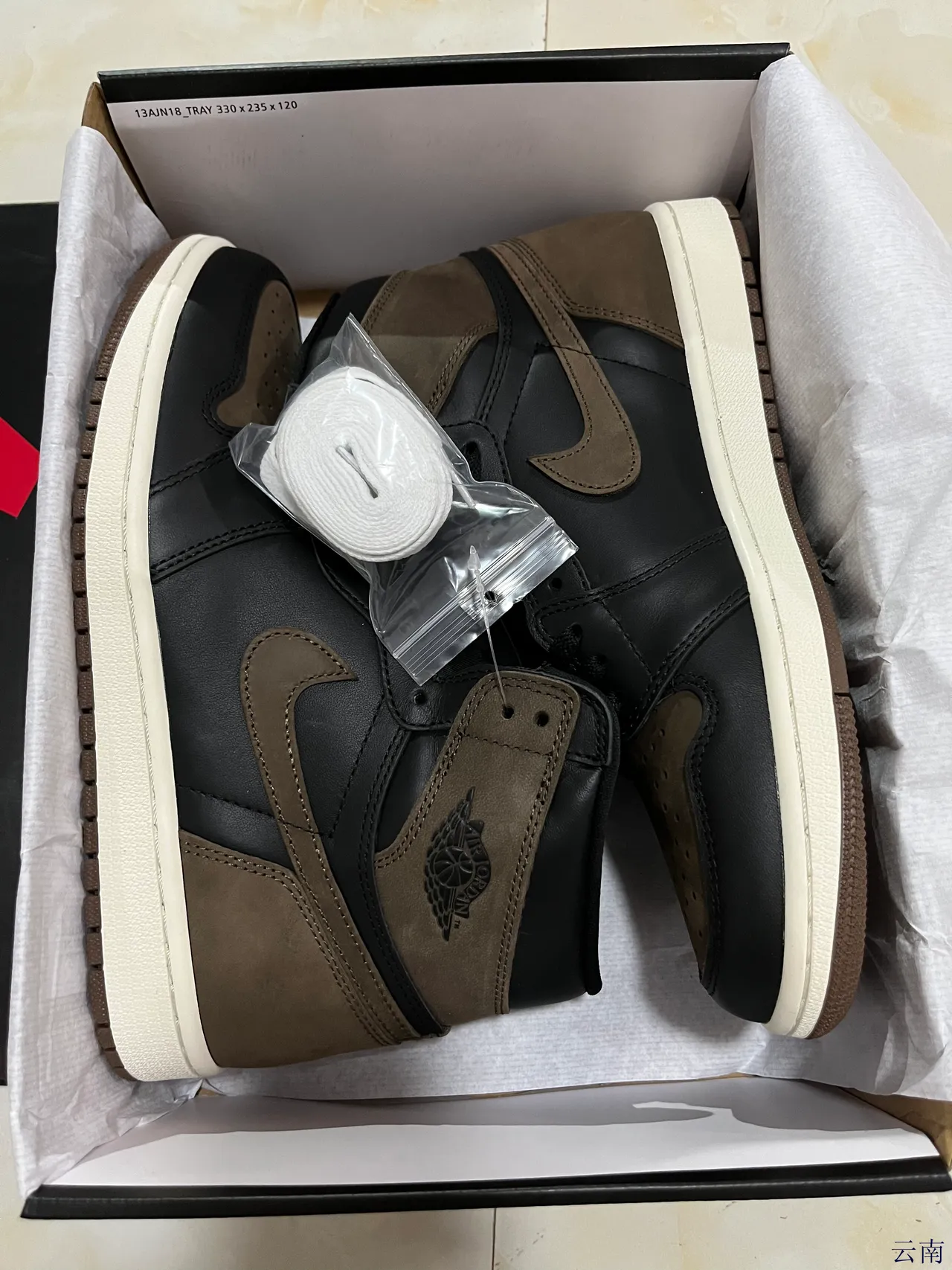 Air Jordan 1 High Black Brown Off-White Basketball Shoes 8