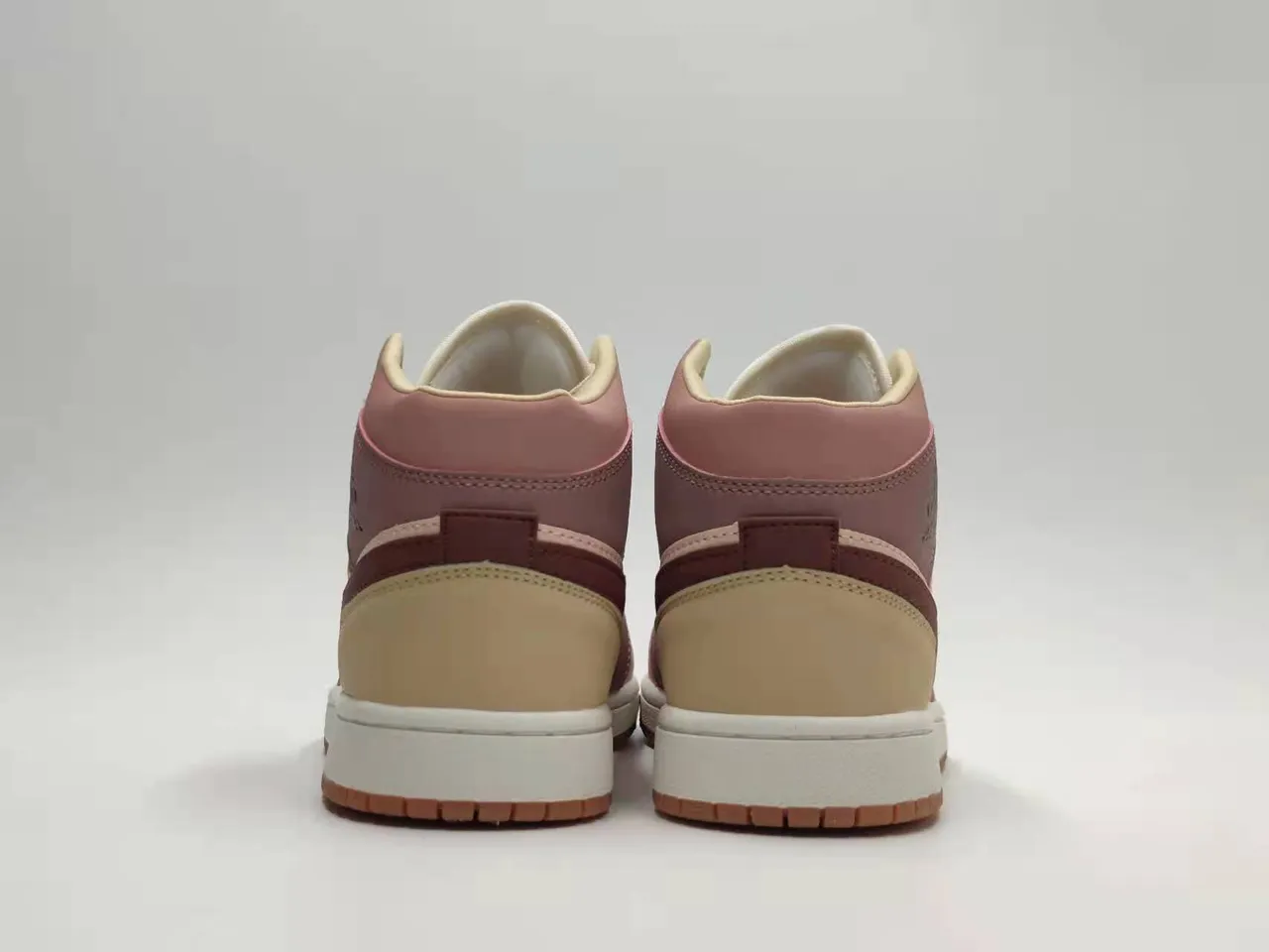 Air Jordan 1 High Multi-Panel Dusty Pink Maroon Gum Basketball Shoes 3