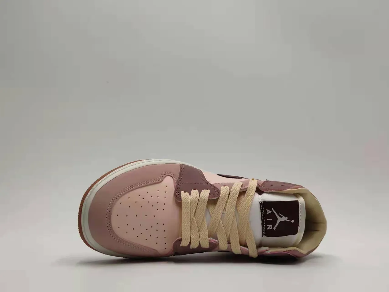 Air Jordan 1 High Multi-Panel Dusty Pink Maroon Gum Basketball Shoes 4