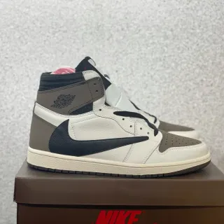 Air Jordan 1 High Off-White Taupe Black Basketball Shoes