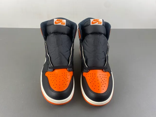 Air Jordan 1 High Orange Black White Basketball Shoes 10