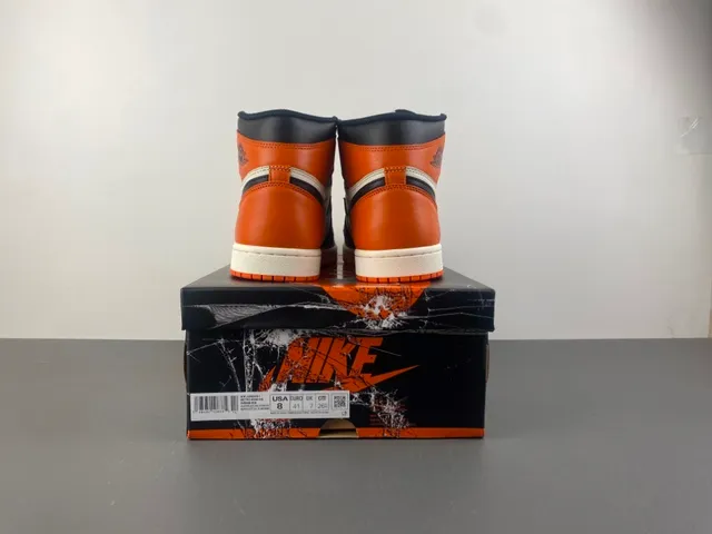 Air Jordan 1 High Orange Black White Basketball Shoes 17
