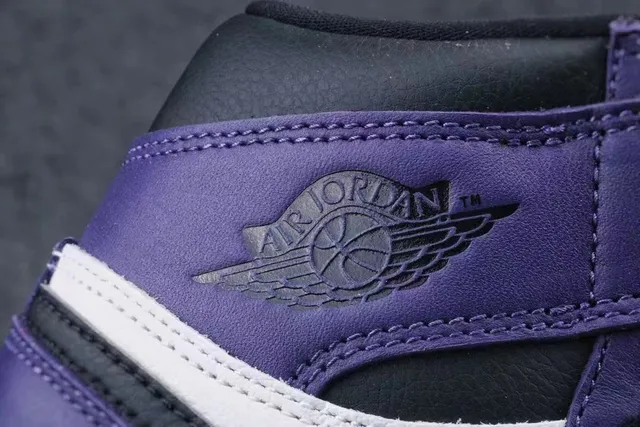 Air Jordan 1 High Purple and White Basketball Shoes 3