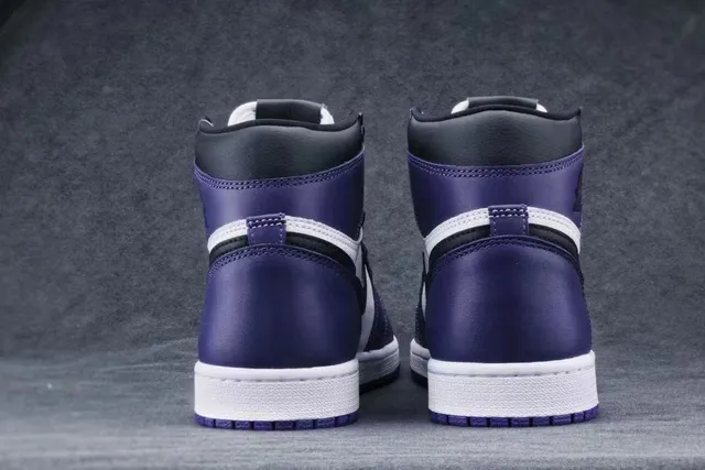Air Jordan 1 High Purple and White Basketball Shoes 6