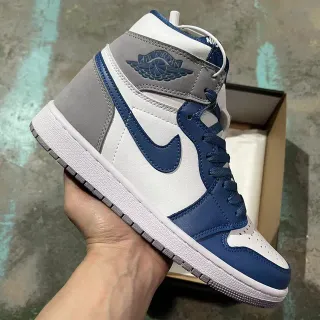 Air Jordan 1 High White Navy Gray Basketball Shoes