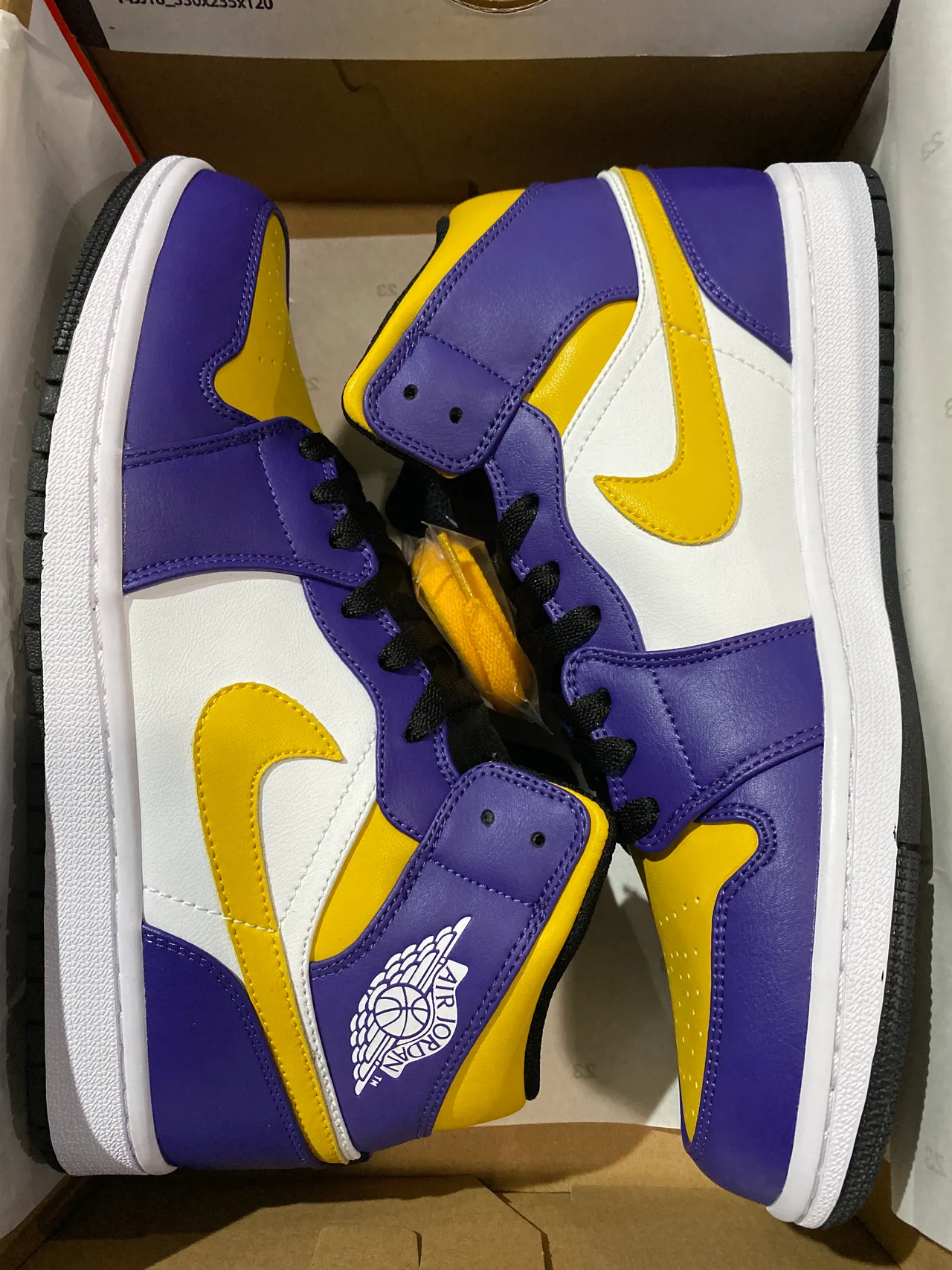 Air Jordan 1 Purple Yellow White Basketball Shoes 7
