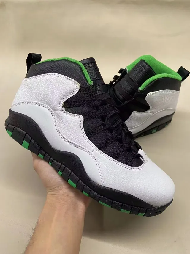 Air Jordan 10 Beige and Off-White Suede Basketball Shoes 2