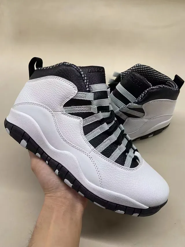 Air Jordan 10 Beige and Off-White Suede Basketball Shoes 8