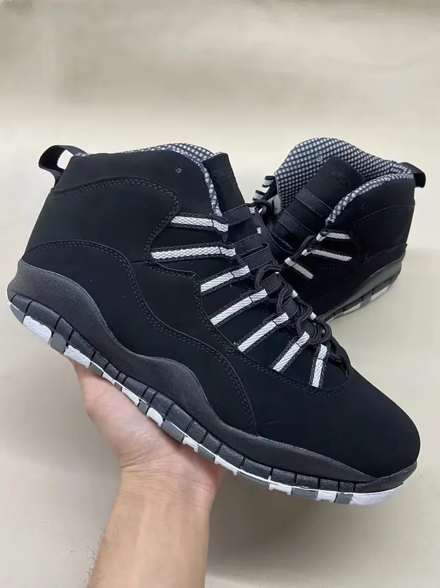 Air Jordan 10 Beige and Off-White Suede Basketball Shoes 12